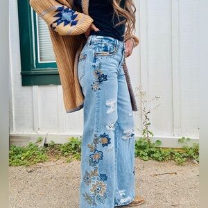 Driftwood Marlena x Copper Magnolia Wide Leg